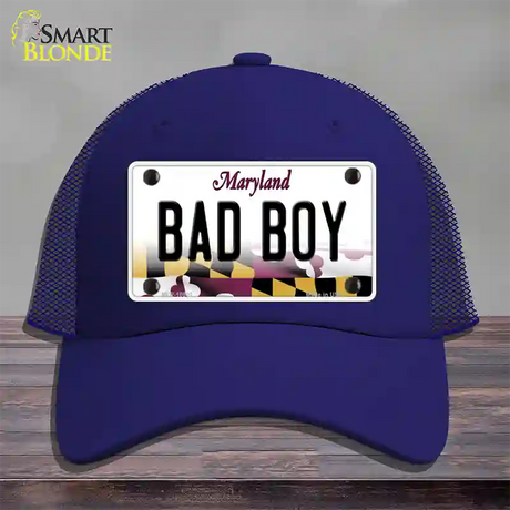 Bad Boy Maryland Novelty License Plate Hat Mesh / Royal Blue