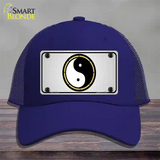 Yin And Yang Novelty License Plate Hat Mesh / Royal Blue