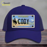 Cody Wyoming Novelty License Plate Hat Mesh / Royal Blue