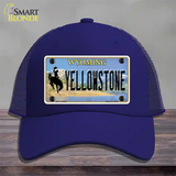 Yellowstone Wyoming Novelty License Plate Hat Mesh / Royal Blue