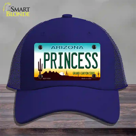 Princess Arizona Novelty License Plate Hat Mesh / Royal Blue