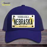 Nebraska Gov Novelty License Plate Hat Mesh / Royal Blue