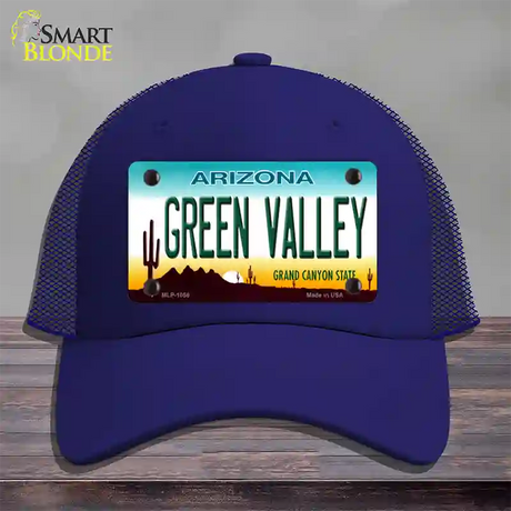 Green Valley Arizona Novelty License Plate Hat Mesh / Royal Blue