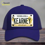 Kearney Nebraska Novelty License Plate Hat Mesh / Royal Blue