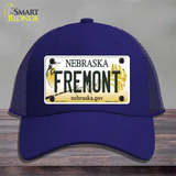 Fremont Nebraska Novelty License Plate Hat Mesh / Royal Blue