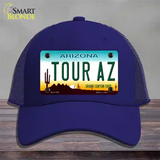 Tour Az Novelty License Plate Hat Mesh / Royal Blue