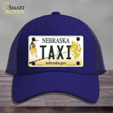 Taxi Nebraska Novelty License Plate Hat Mesh / Royal Blue