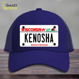 Kenosha Wisconsin Novelty License Plate Hat Mesh / Royal Blue