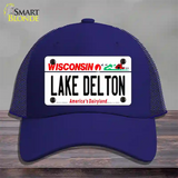 Lake Dalton Wisconsin Novelty License Plate Hat Mesh / Royal Blue