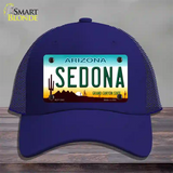 Sedona Arizona Novelty License Plate Hat Mesh / Royal Blue