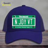 N Joy VT Vermont Novelty License Plate Hat Mesh / Royal Blue