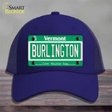 Burlington Vermont Novelty License Plate Hat Mesh / Royal Blue