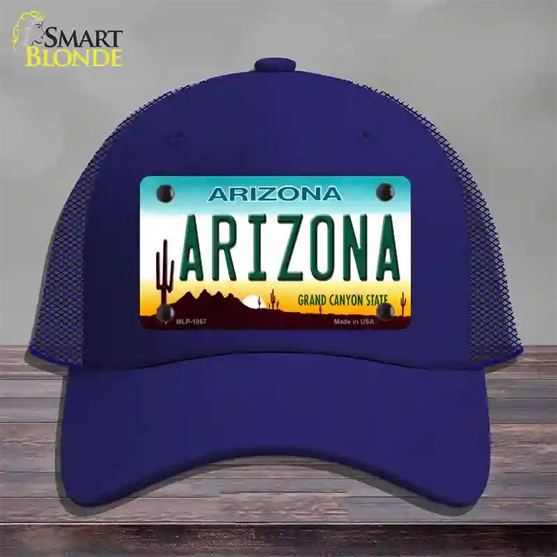 Arizona Novelty License Plate Hat Mesh / Royal Blue