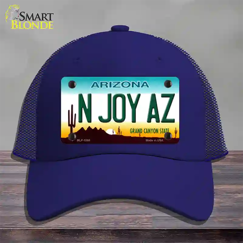 N Joy Arizona Novelty License Plate Hat Mesh / Royal Blue