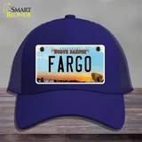 Fargo North Dakota Novelty License Plate Hat Mesh / Royal Blue