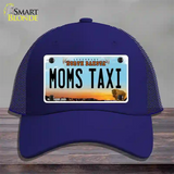 Moms Taxi North Dakota Novelty License Plate Hat Mesh / Royal Blue