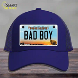 Bad Boy North Dakota Novelty License Plate Hat Mesh / Royal Blue