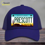 Prescott Arizona Novelty License Plate Hat Mesh / Royal Blue