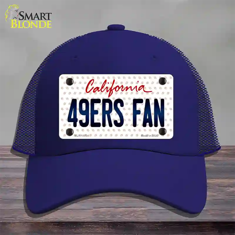 49ERS Fan California Novelty License Plate Hat Mesh / Royal Blue