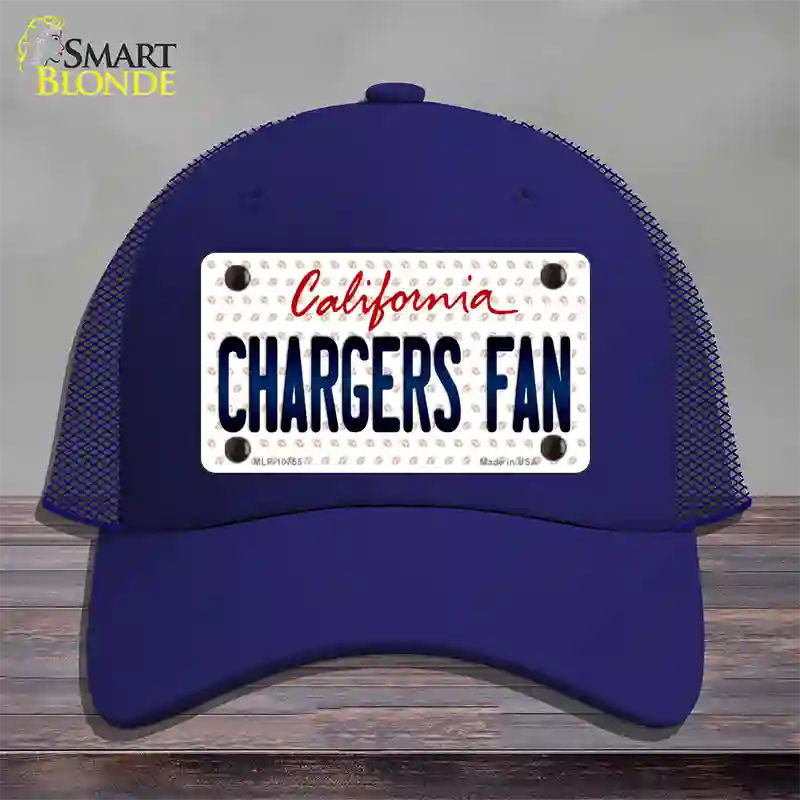 Chargers Fan California Novelty License Plate Hat Mesh / Royal Blue