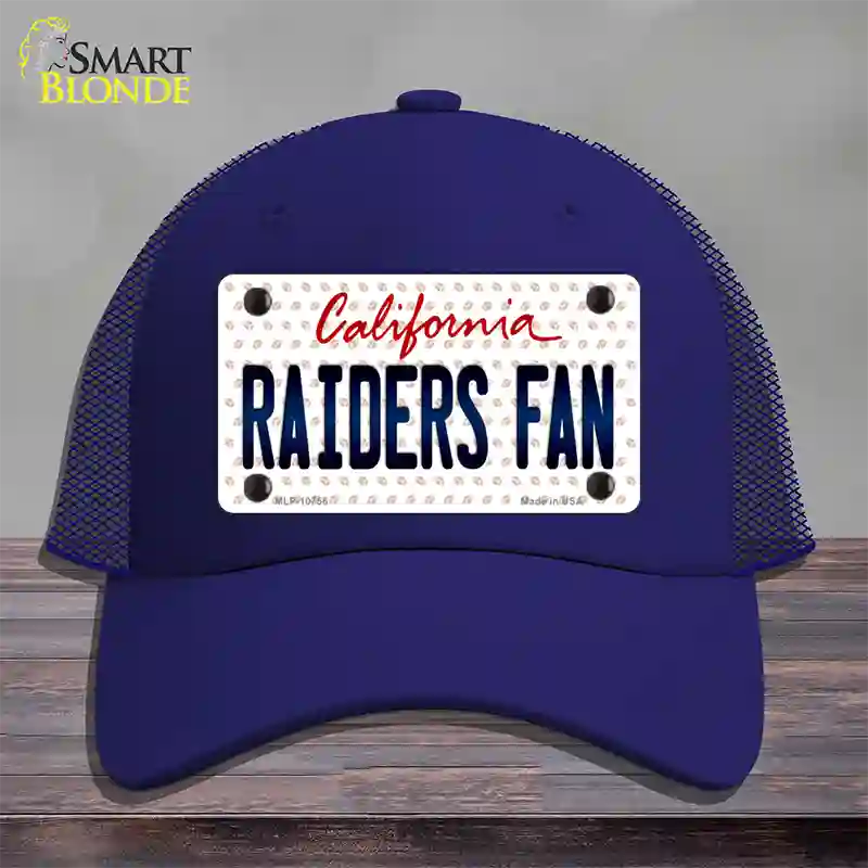 Raiders Fan California Novelty License Plate Hat Mesh / Royal Blue