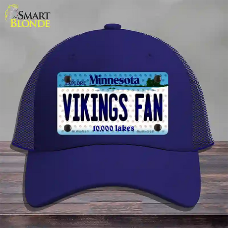 Vikings Fan Minnesota Novelty License Plate Hat Mesh / Royal Blue