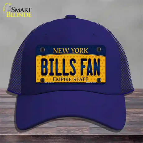 Bills Fan New York Novelty License Plate Hat Mesh / Royal Blue