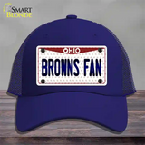 Browns Fan Ohio Novelty License Plate Hat Mesh / Royal Blue