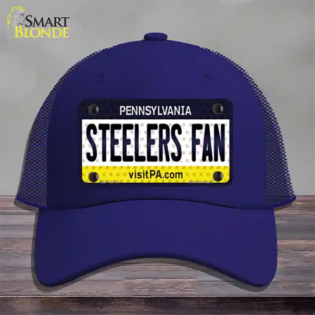 Steelers Fan Pennsylvania Novelty License Plate Hat Mesh / Royal Blue