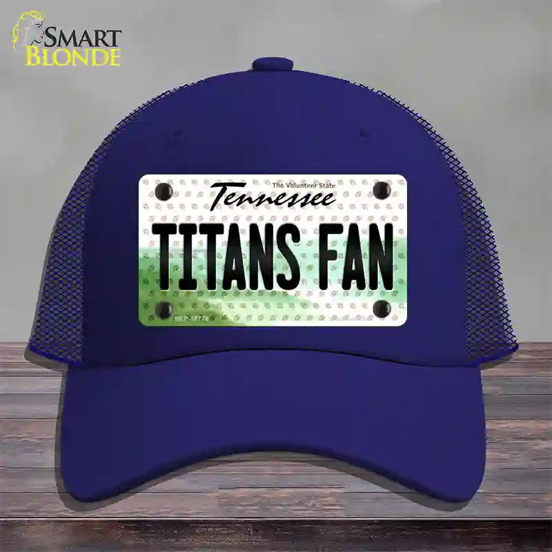 Titans Fan Tennessee Novelty License Plate Hat Mesh / Royal Blue