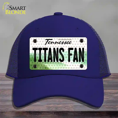 Titans Fan Tennessee Novelty License Plate Hat Mesh / Royal Blue