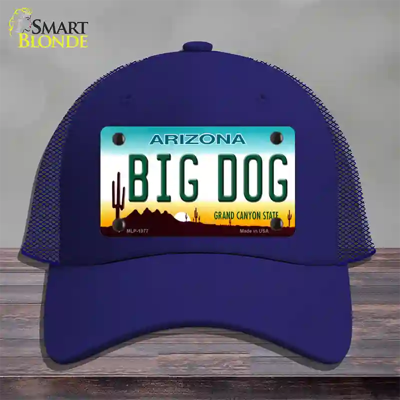 Big Dog Arizona Novelty License Plate Hat Mesh / Royal Blue