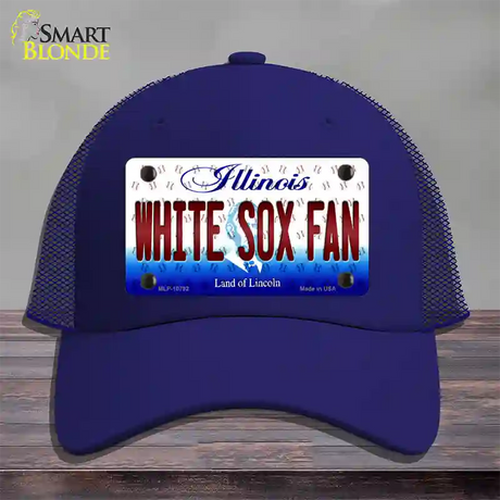 White Sox Fan Illinois Novelty License Plate Hat Mesh / Royal Blue