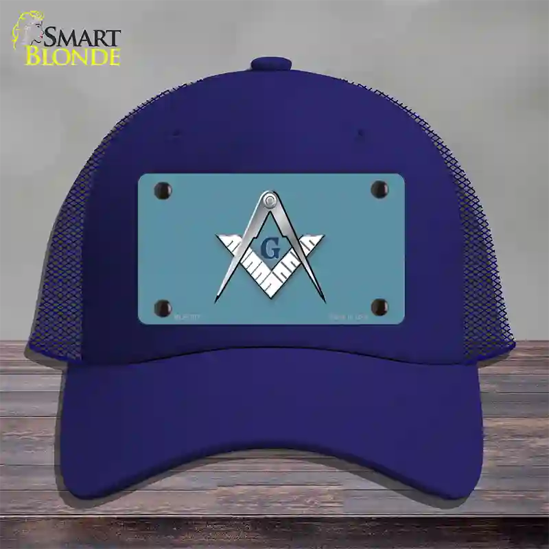 Masons Logo Novelty License Plate Hat Mesh / Royal Blue