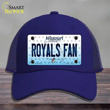 Royals Fan Missouri Novelty License Plate Hat Mesh / Royal Blue