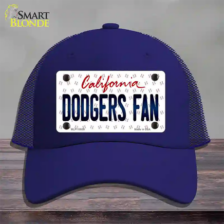 Dodgers Fan California Novelty License Plate Hat Mesh / Royal Blue