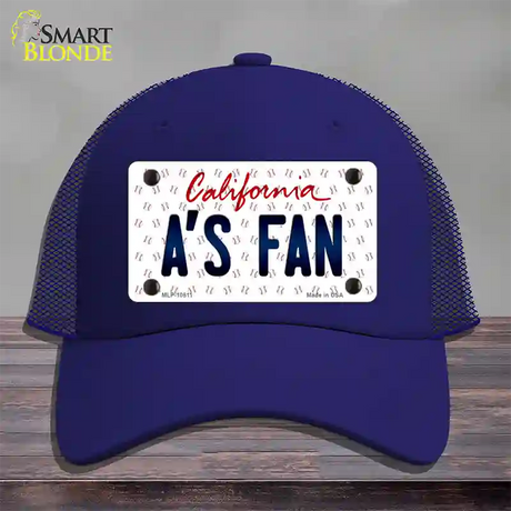 As Fan California Novelty License Plate Hat Mesh / Royal Blue