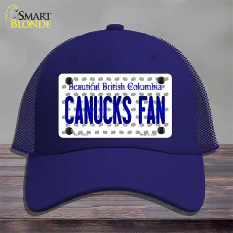 Canucks Fan British Columbia Novelty License Plate Hat Mesh / Royal Blue