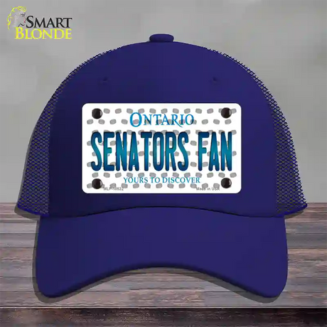 Senators Fan Ontario Novelty License Plate Hat Mesh / Royal Blue