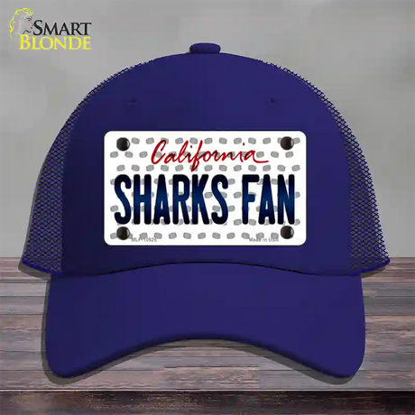 Sharks Fan California Novelty License Plate Hat Mesh / Royal Blue