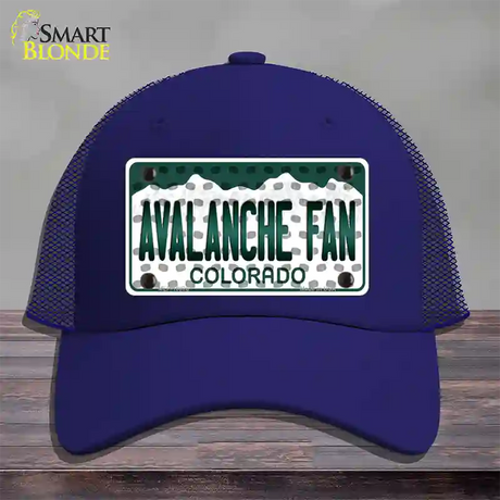 Avalanche Fan Colorado Novelty License Plate Hat Mesh / Royal Blue