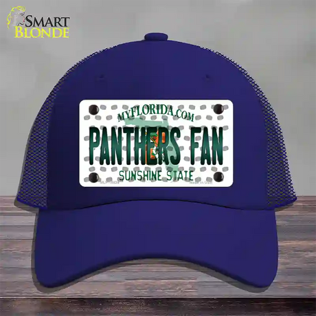 Panthers Fan Florida Novelty License Plate Hat Mesh / Royal Blue