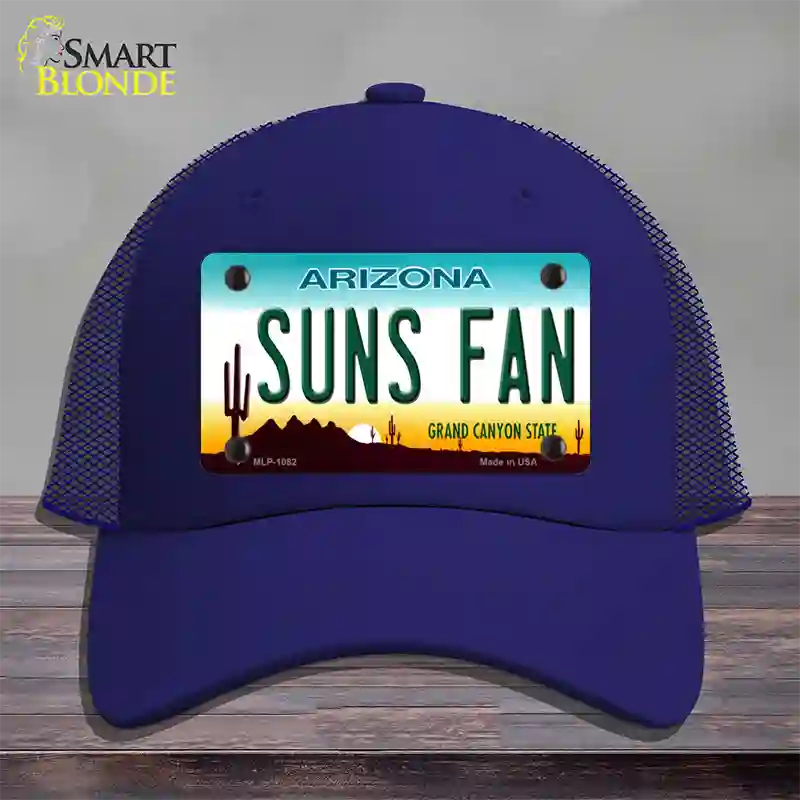 Suns Fan Arizona Novelty License Plate Hat Mesh / Royal Blue