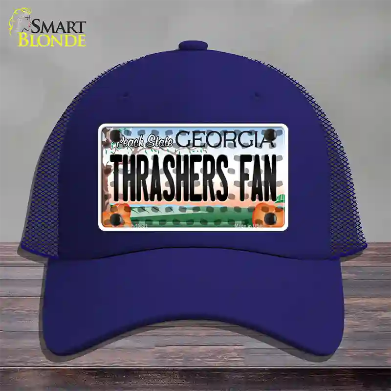 Thrashers Fan Georgia Novelty License Plate Hat Mesh / Royal Blue