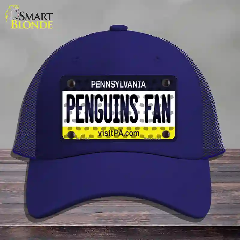 Penguins Fan Pennsylvania Novelty License Plate Hat Mesh / Royal Blue