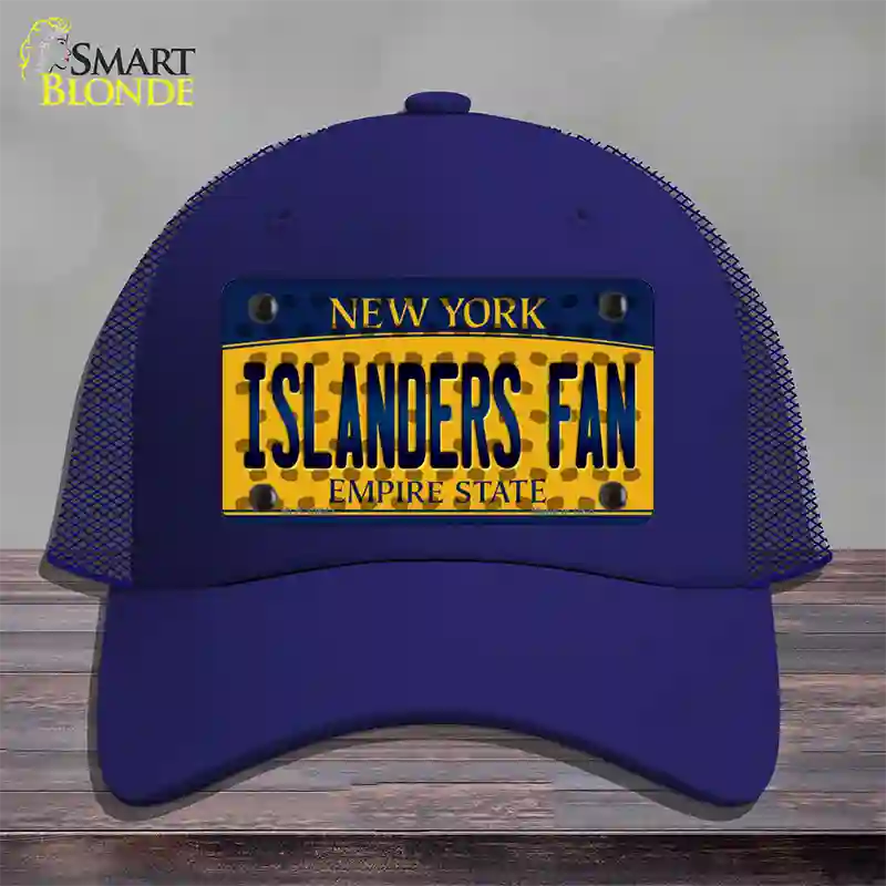 Islanders Fan New York Novelty License Plate Hat Mesh / Royal Blue