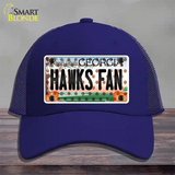 Hawks Fan Georgia Novelty License Plate Hat Mesh / Royal Blue