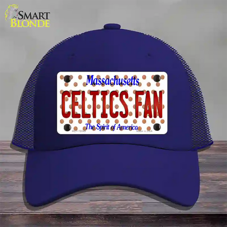 Celtics Fan Massachusetts Novelty License Plate Hat Mesh / Royal Blue