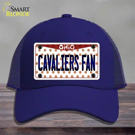 Cavaliers Fan Ohio Novelty License Plate Hat Mesh / Royal Blue