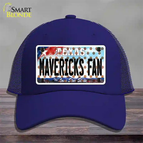 Mavericks Fan Texas Novelty License Plate Hat Mesh / Royal Blue